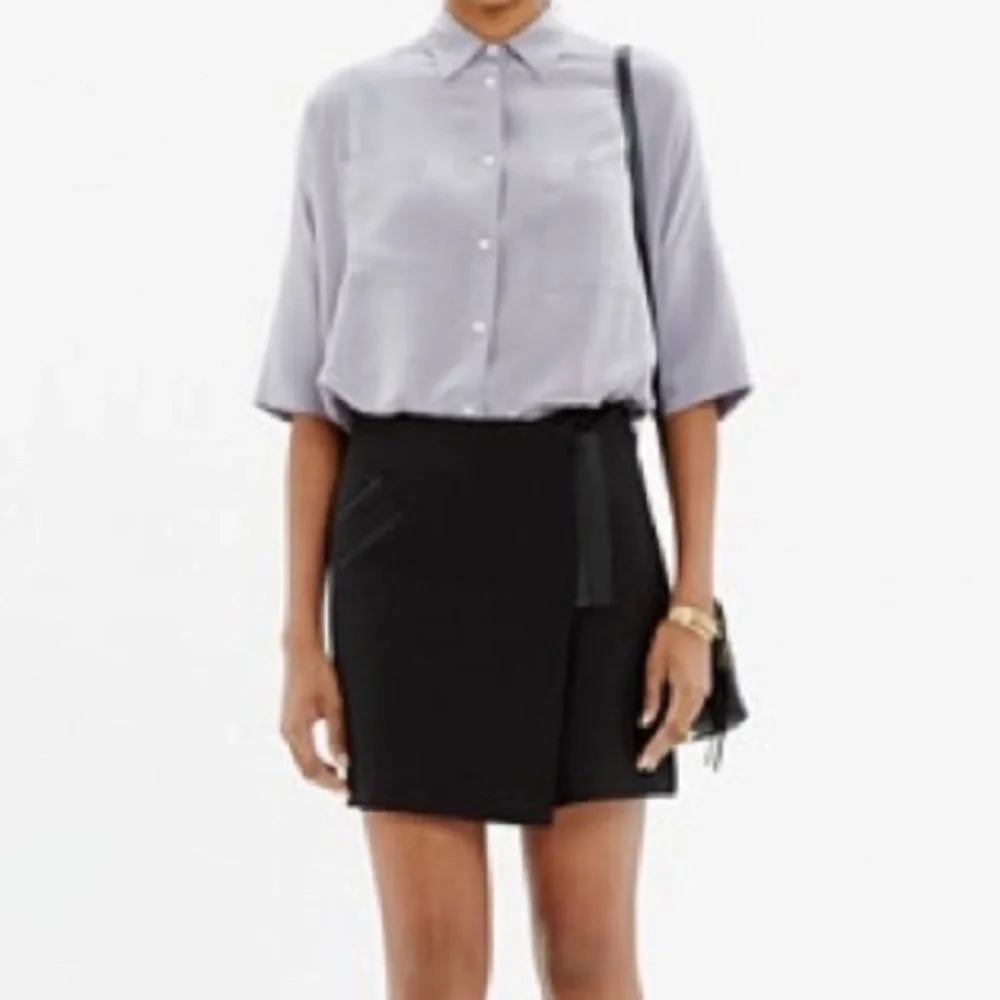 NWT Madewell Ignition Zip Wrap Black Skirt Sz 4 - Picture 2 of 5